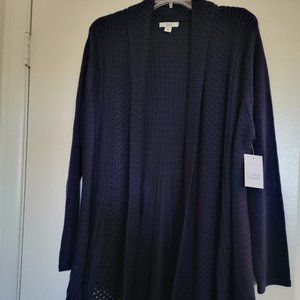 Dark Blue Croft and Barrow Long Lightweight Sweater XL New with Tags